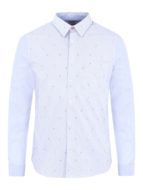 

PS By Paul Smith Men Blue Striped Casual Shirt