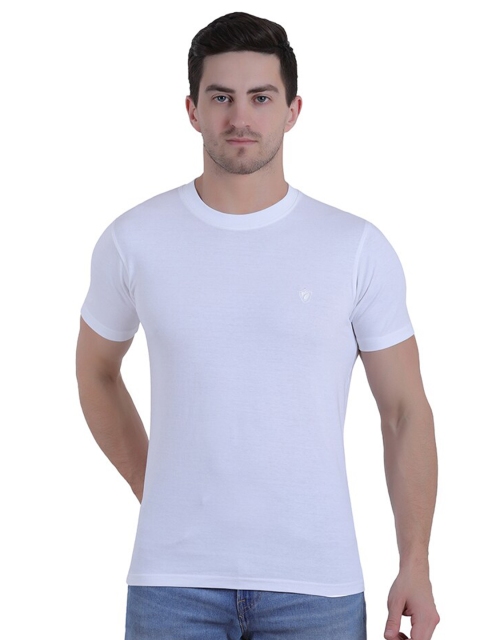 

Kawach Men White Pure Cotton Antimicrobial Outdoor T-shirt