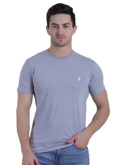 

Kawach Men Grey Pure Cotton Antimicrobial Applique Outdoor T-shirt