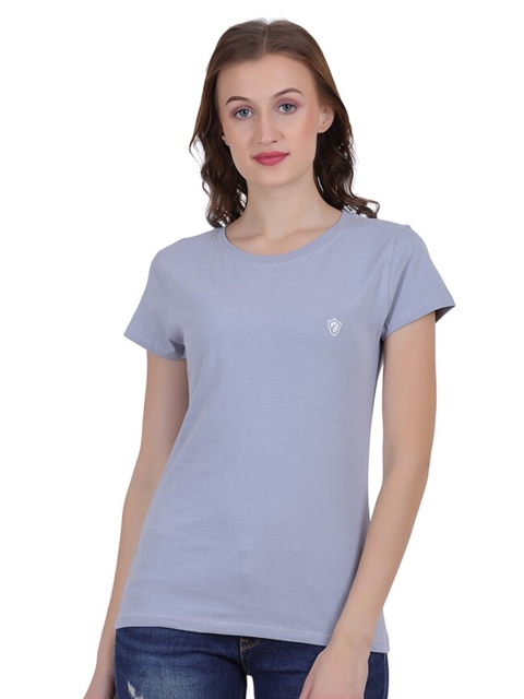 

Kawach Women Grey Pure Cotton Antimicrobial Outdoor T-shirt