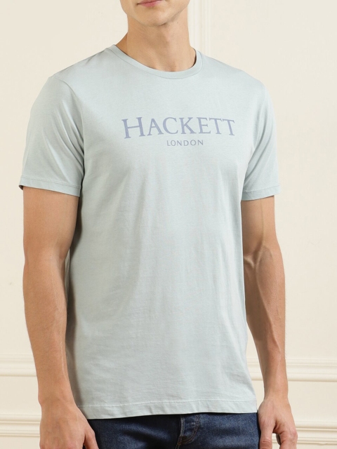 

HACKETT LONDON Men Grey Printed Pure Cotton T-shirt