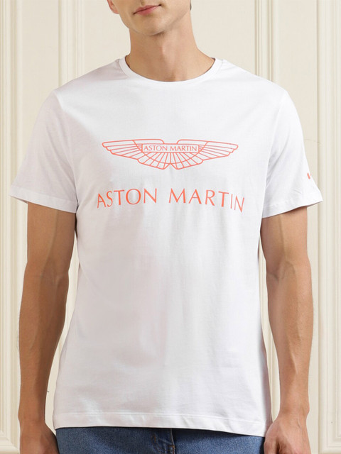 

HACKETT LONDON Men White Typography Printed Pure Cotton T-shirt