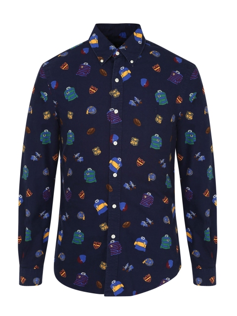 

Polo Ralph Lauren Men Navy Blue Printed Casual Shirt