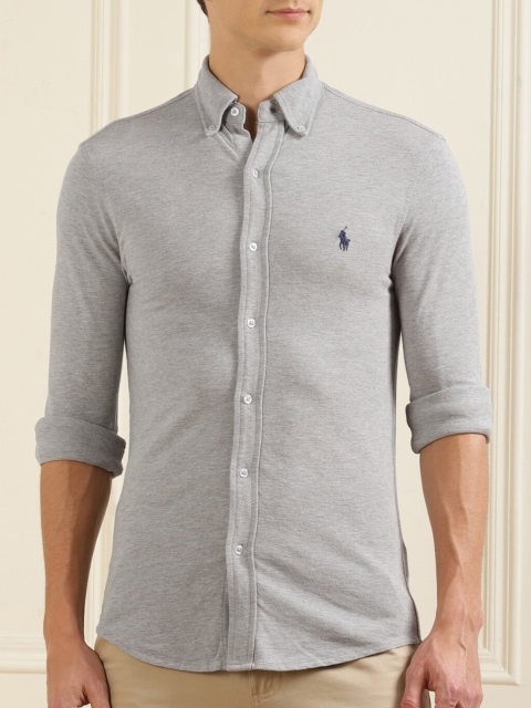 

Polo Ralph Lauren Men Grey Pure Cotton Casual Shirt
