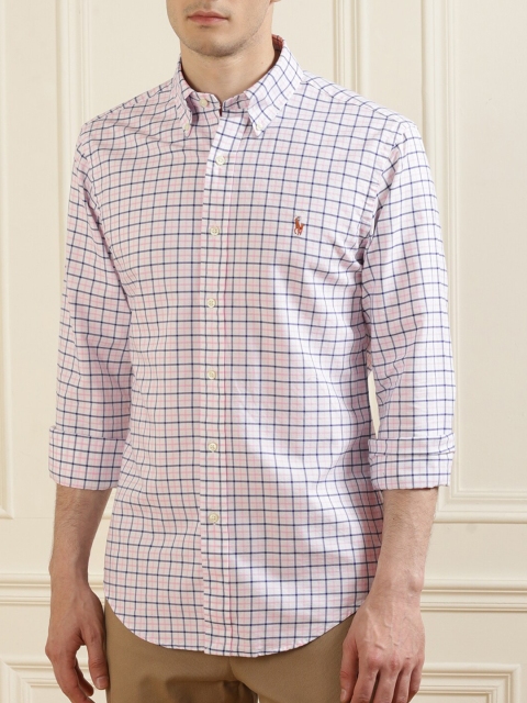 

Polo Ralph Lauren Men Pink Checked Casual Shirt