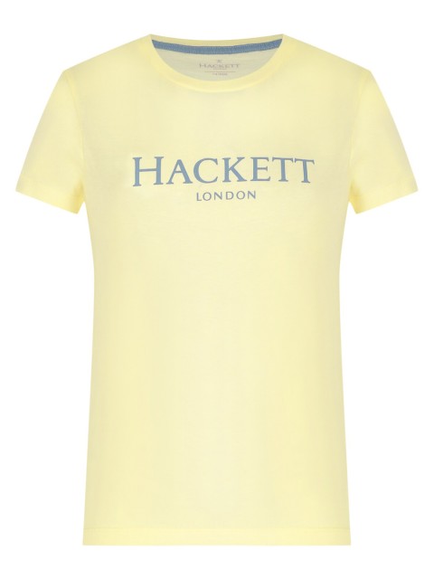 

HACKETT LONDON Boys Yellow Typography Pure Cotton T-shirt