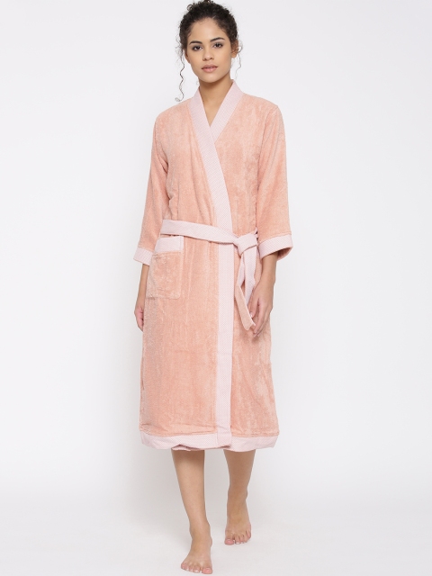 

SPACES Unisex Peach-Coloured Bathrobe 1029060