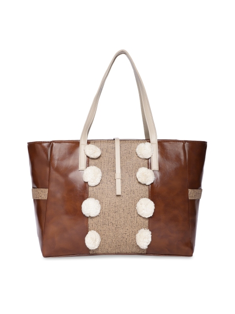 

Kanvas Katha Multicoloured Colourblocked PU Structured Shoulder Bag with Applique, Multi