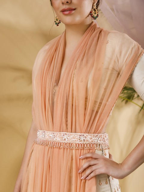 

Rubans Women Beige Embellished Belt