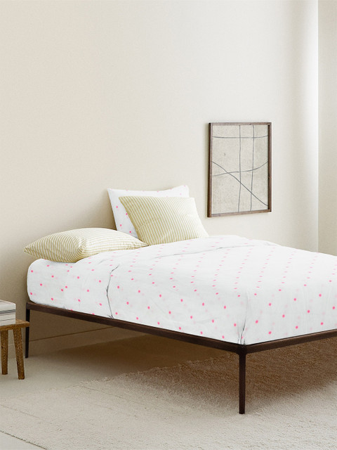 

THE BABY ATELIER White Cotton Fitted 300 TC Single Bedsheet