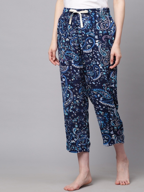 

Chemistry Women Navy Blue Printed Pyjamas