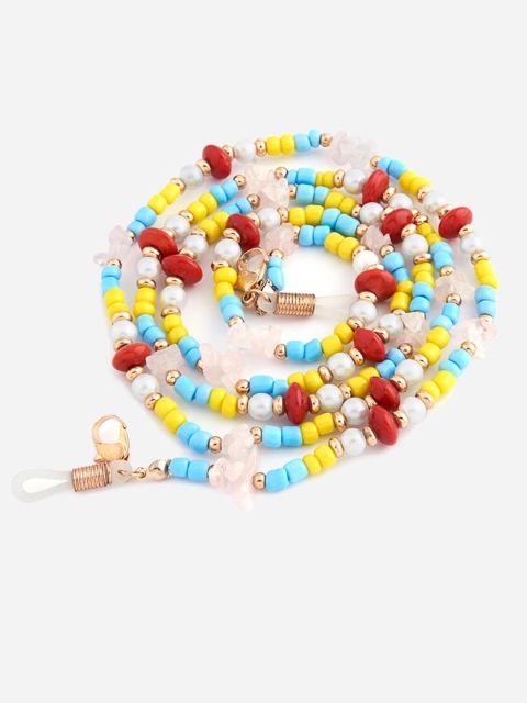 

ToniQ Women Multicoloured Beaded Mask Chain, Multi