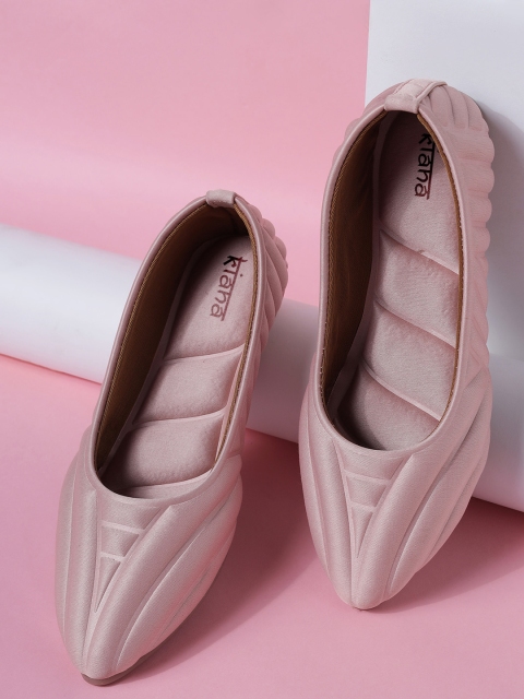 

Kiana Women Pink Textured Ballerinas Flats