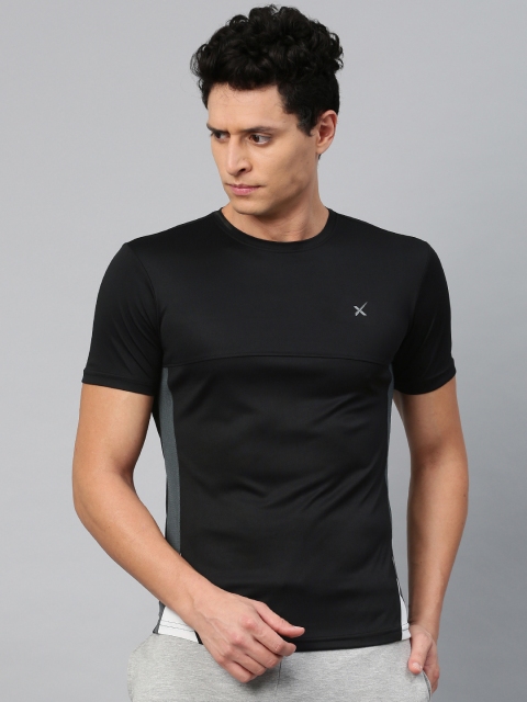 

HRX by Hrithik Roshan Men Black Solid Round Neck Active RAPID-DRY T-Shirt