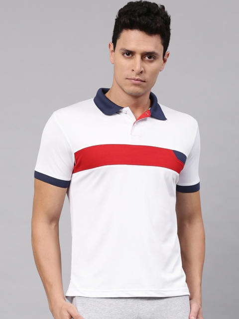 

HRX by Hrithik Roshan Men White Solid Polo T-shirt