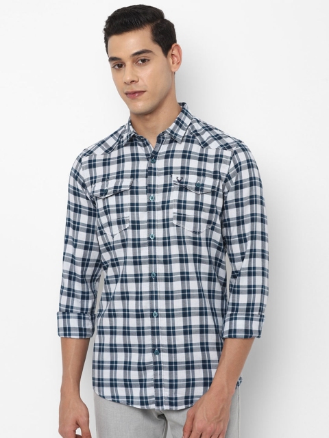 

Allen Solly Sport Men Green Regular Fit Tartan Checked Cotton Casual Shirt