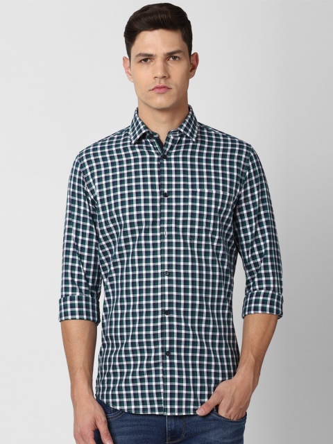

Van Heusen Sport Men Green Slim Fit Checked Cotton Casual Shirt