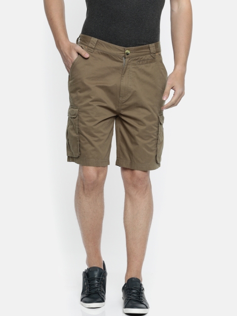 

Wildcraft Men Brown Solid Regular Fit Cargo Bermuda Shorts