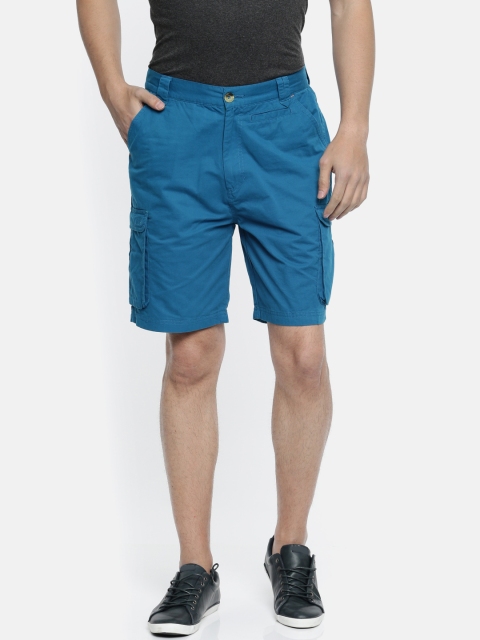 

Wildcraft Men Blue Solid Regular Fit Cargo Bermuda Shorts