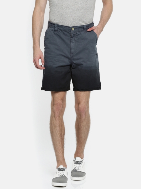 

Wildcraft Men Blue & Black Solid Regular Fit Obre Bermuda Shorts