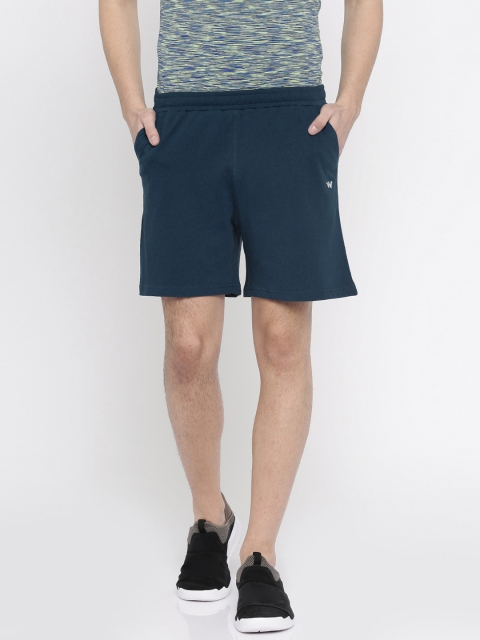 

Wildcraft Men Teal Blue Solid Regular Fit Running Shorts