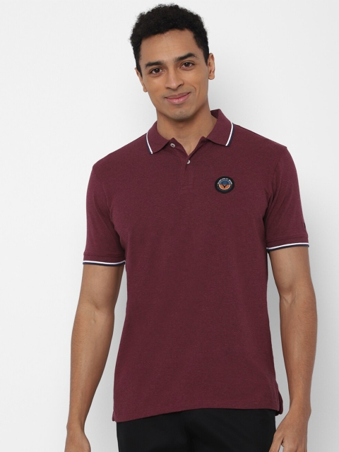 

Allen Solly Men Purple Polo Collar Cotton T-shirt