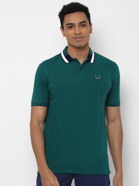 

Allen Solly Men Green Polo Collar Applique T-shirt