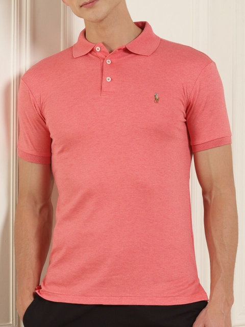 

Polo Ralph Lauren Men Red Polo Collar Pure Cotton T-shirt