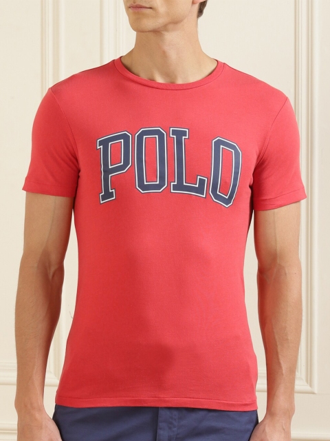 

Polo Ralph Lauren Men Red Typography Printed Pure Cotton T-shirt