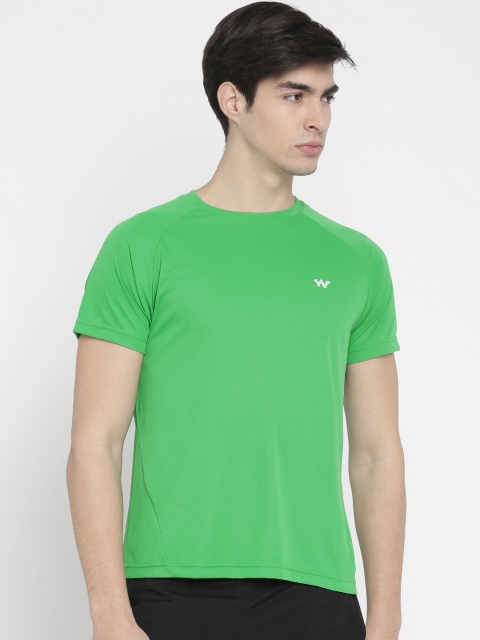 

Wildcraft Men Green Solid Hypacool Trail Running Basic Poly Crew T-shirt