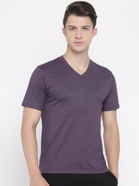 

Wildcraft Men Purple Solid T-shirt