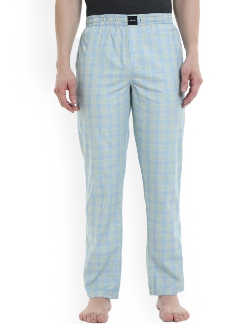 

DON VINO Men Blue Checked Cotton Lounge Pants