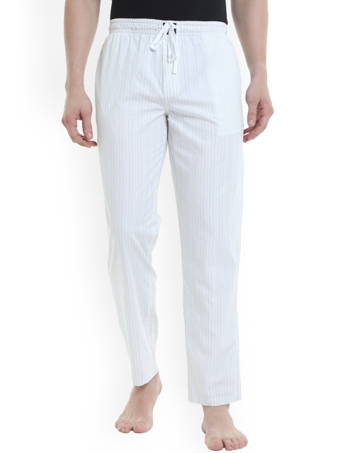 

DON VINO Men White Striped Cotton Lounge Pants