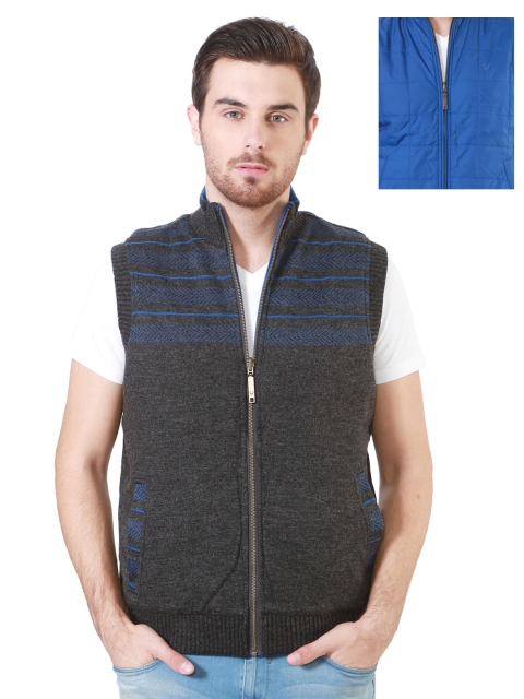 

Allen Solly Blue & Grey Sleeveless Reversible Jacket