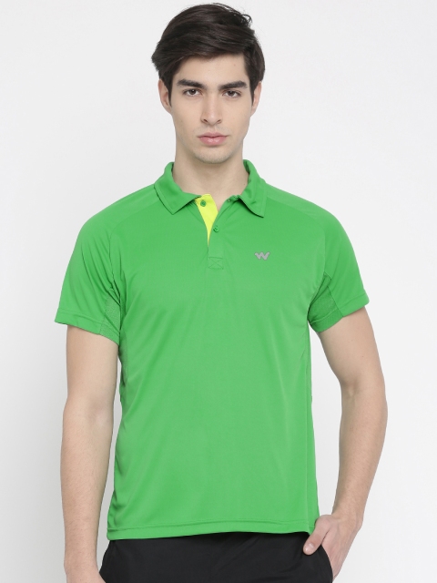 

Wildcraft Men Green Solid Polo Active T-shirt