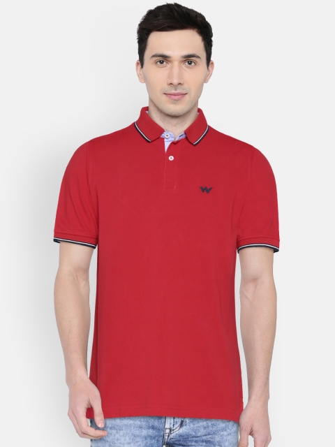 

Wildcraft Men Red Chambray Polo T-Shirt