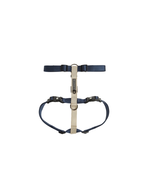 

thepawpstarco Navy-Blue Solid Dog Harness