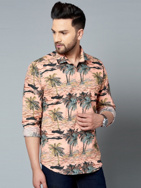 

MR KAMEEJ Men Multicoloured Classic Slim Fit Floral Printed Casual Shirt, Multi