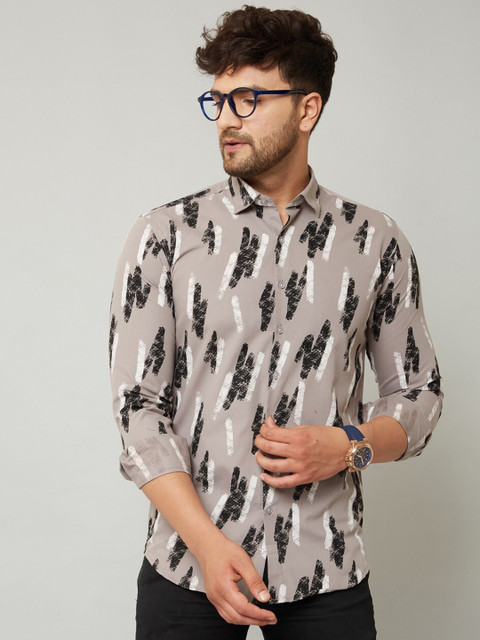 

MR KAMEEJ Men Multicoloured Classic Slim Fit Printed Casual Shirt, Multi