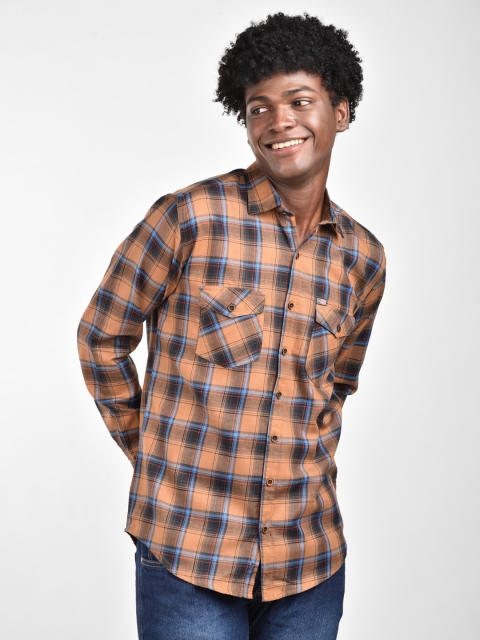 

MR KAMEEJ Men Multicoloured Classic Slim Fit Checked Casual Shirt, Multi