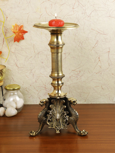 

Imli Street Gold-Toned Antique Long Candle Stand
