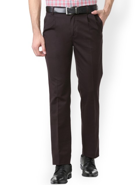 

Allen Solly Brown Formal Trousers