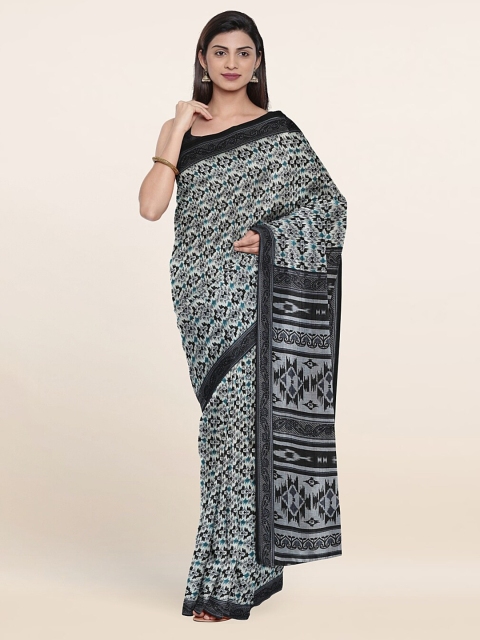 

Pothys Grey & Black Printed Saree