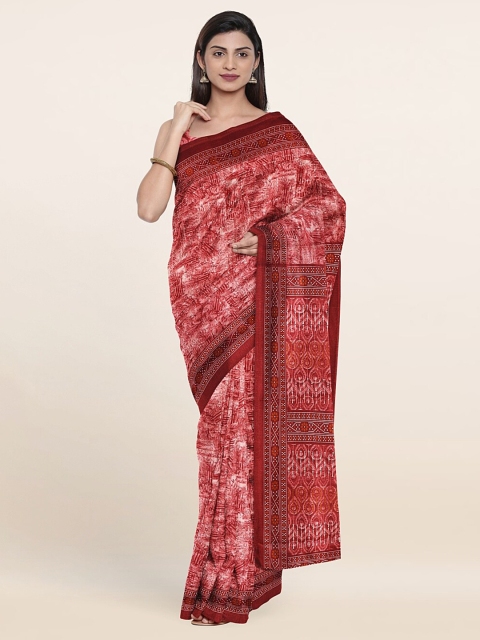 

Pothys Maroon Abstract Cotton Blend Saree
