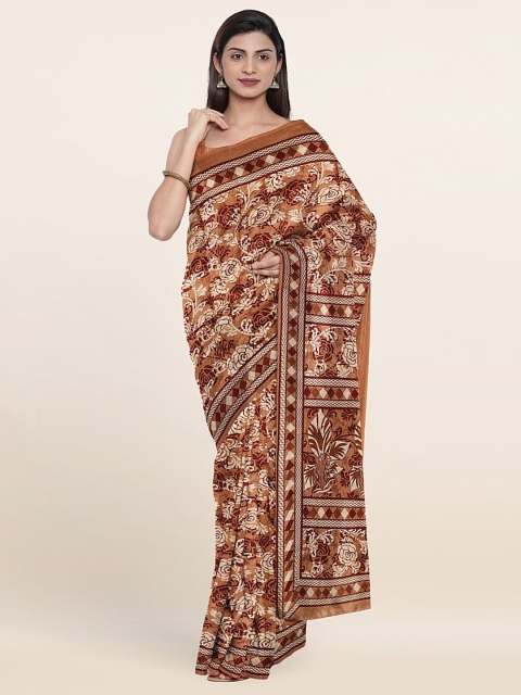 

Pothys Brown & Beige Floral Printed Saree
