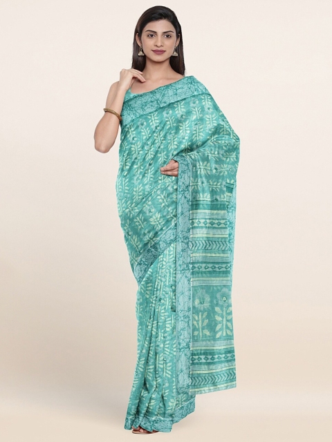 

Pothys Blue & White Floral Saree