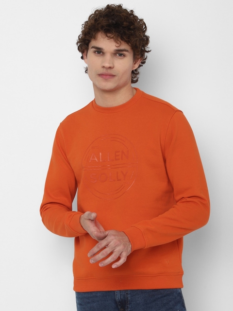

Allen Solly Men Orange Printed Pure Cotton Sweatshirt