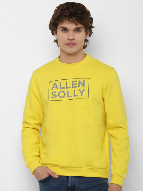 

Allen Solly Men Yellow Printed Pure Cotton Sweatshirt