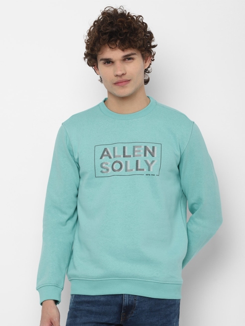 

Allen Solly Men Sea Green Printed Cotton Sweatshirt