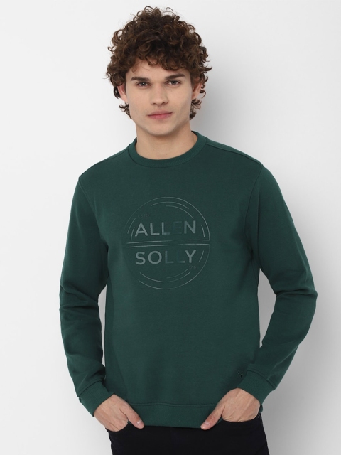 

Allen Solly Men Green Printed Pure Cotton Sweatshirt